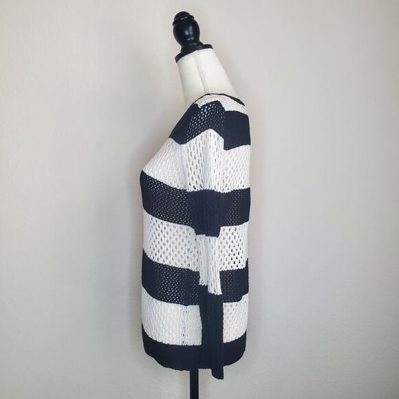 Jamison Striped Split Back Sweater XS - Picture 4 of 5